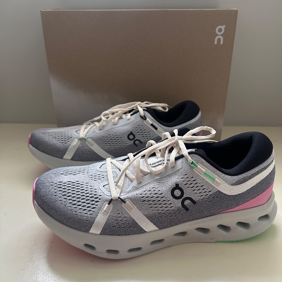 NIB Men's On Cloudsurfer 2 - NIB - Size 12.5 - White / Mineral pink green - Picture 3 of 10